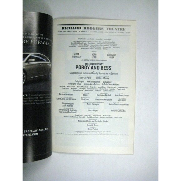 Gershwin's Porgy Bess Playbill July 2012 Audra McDonald Norm Lewis David Grier - Picture 5 of 9